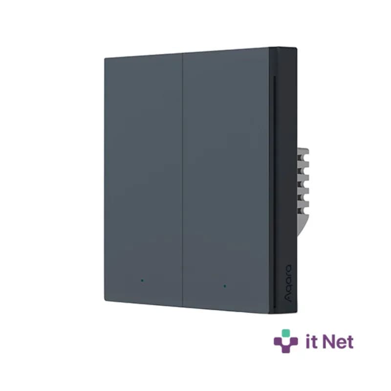 AQARA -WRS-R02 (Умный беспроводной выключатель Aqara H1) Графит- 2 клавиша