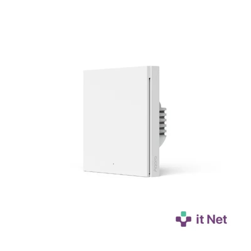 AQARA -WS-EUK01 (Умный настенный выключатель без нейтрали Aqara H1) Белый 1 клавиша