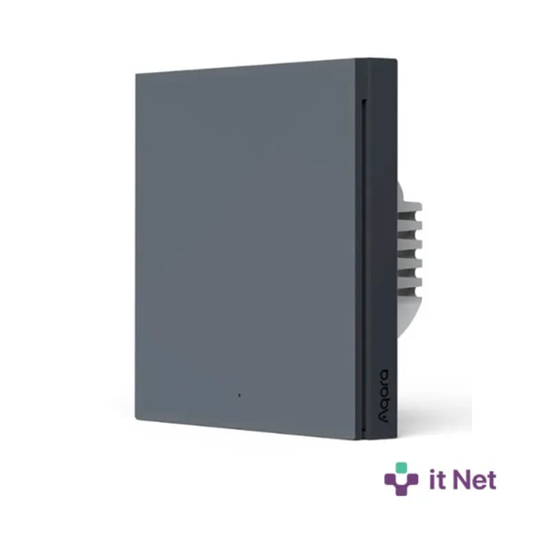 AQARA -WS-EUK01 (Умный настенный выключатель без нейтрали Aqara H1) Графит -1 клавиша