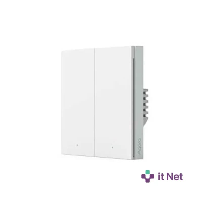 AQARA -WS-EUK03 (Умный настенный выключатель с нейтралью Aqara H1) Белый-1 клавиша