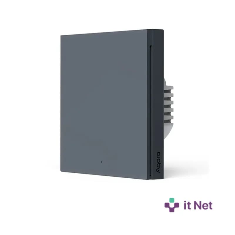 AQARA -WS-EUK03 (Умный настенный выключатель с нейтралью Aqara H1) Графит- 1 клавиша