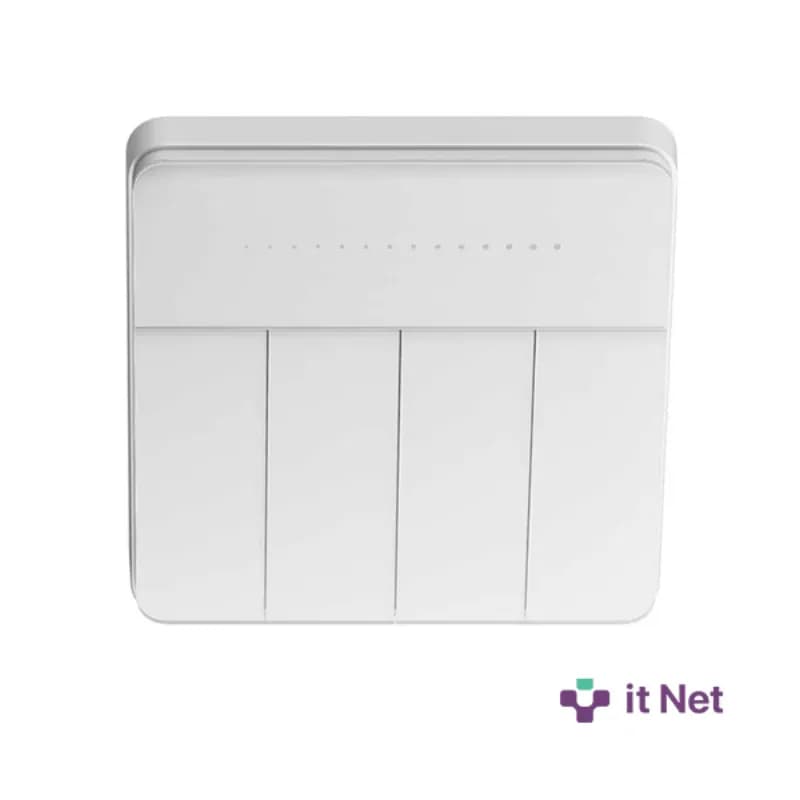 AQARA -ZNQBKG45LM (Умный настенный выключатель Aqara Z1 Pro)	Белый 4 клавиша