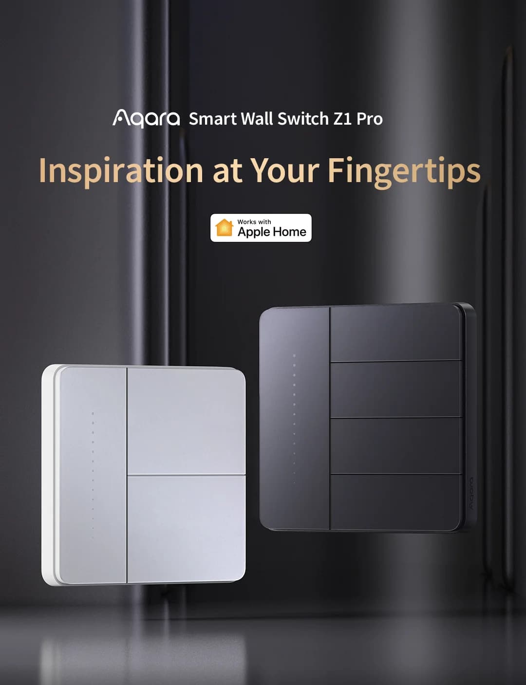 Aqara-ZNQBKG45LM  (Умный настенный выключатель Aqara Z1 Pro Графит 4 клавишный)