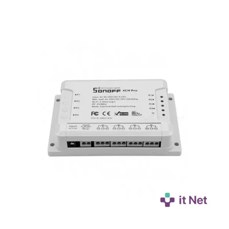 SONOFF -4CHPROR3	(Реле Wi-fi Sonoff 4 PRO)