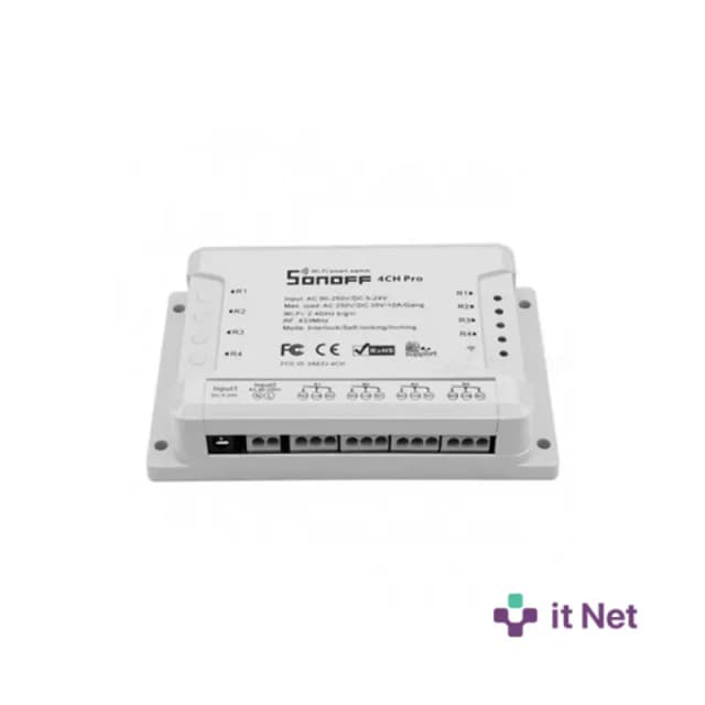 SONOFF -4CHPROR3	(Реле Wi-fi Sonoff 4 PRO)
