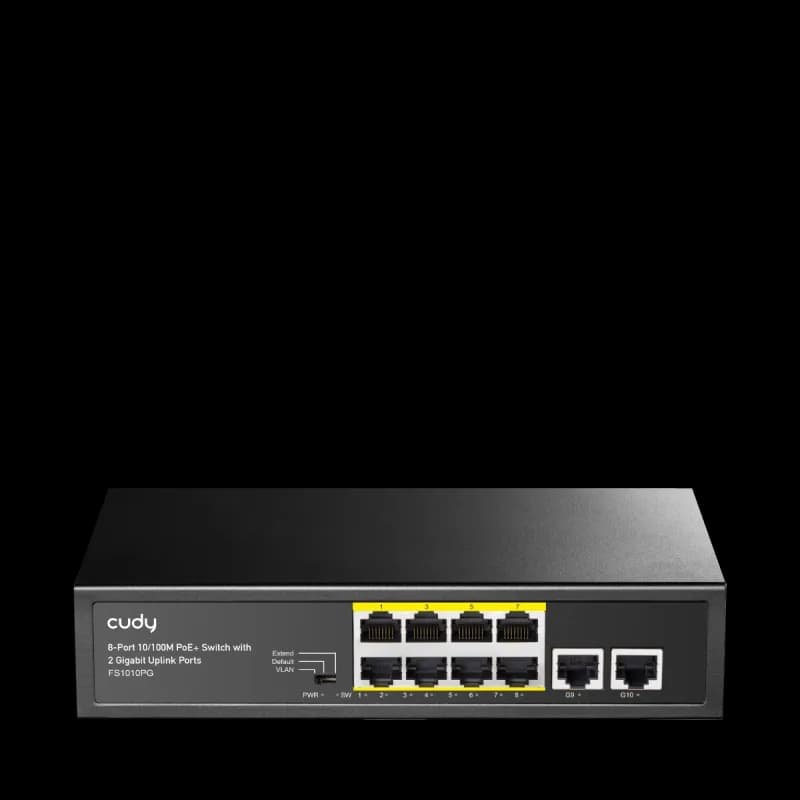 CUDY-FS1010PG (8-Port 10/100M PoE+ Switch with 2 Gigabit Uplink Ports 120W)