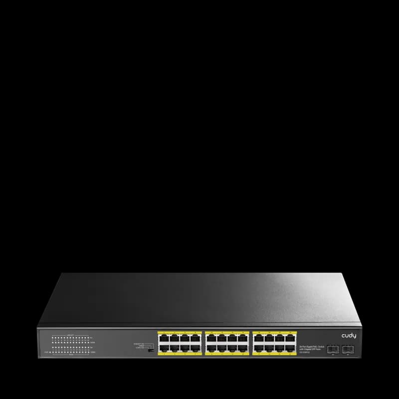 CUDY GS1028PS2 24-PORT GIGABIT POE+ SWITCH WITH 2 SFP PORTS 300W